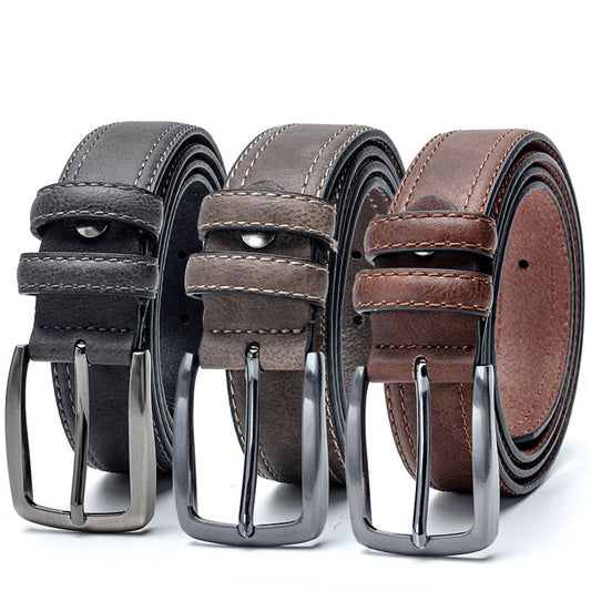 Men Vintage Belts For Jeans Luxury Split Leather Belt Men Famous Belt For Man Designer Belts With Vintage Style EHAD +