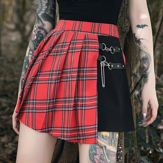 Gothic Pleated Short Skirt Skirt Women EHAD +