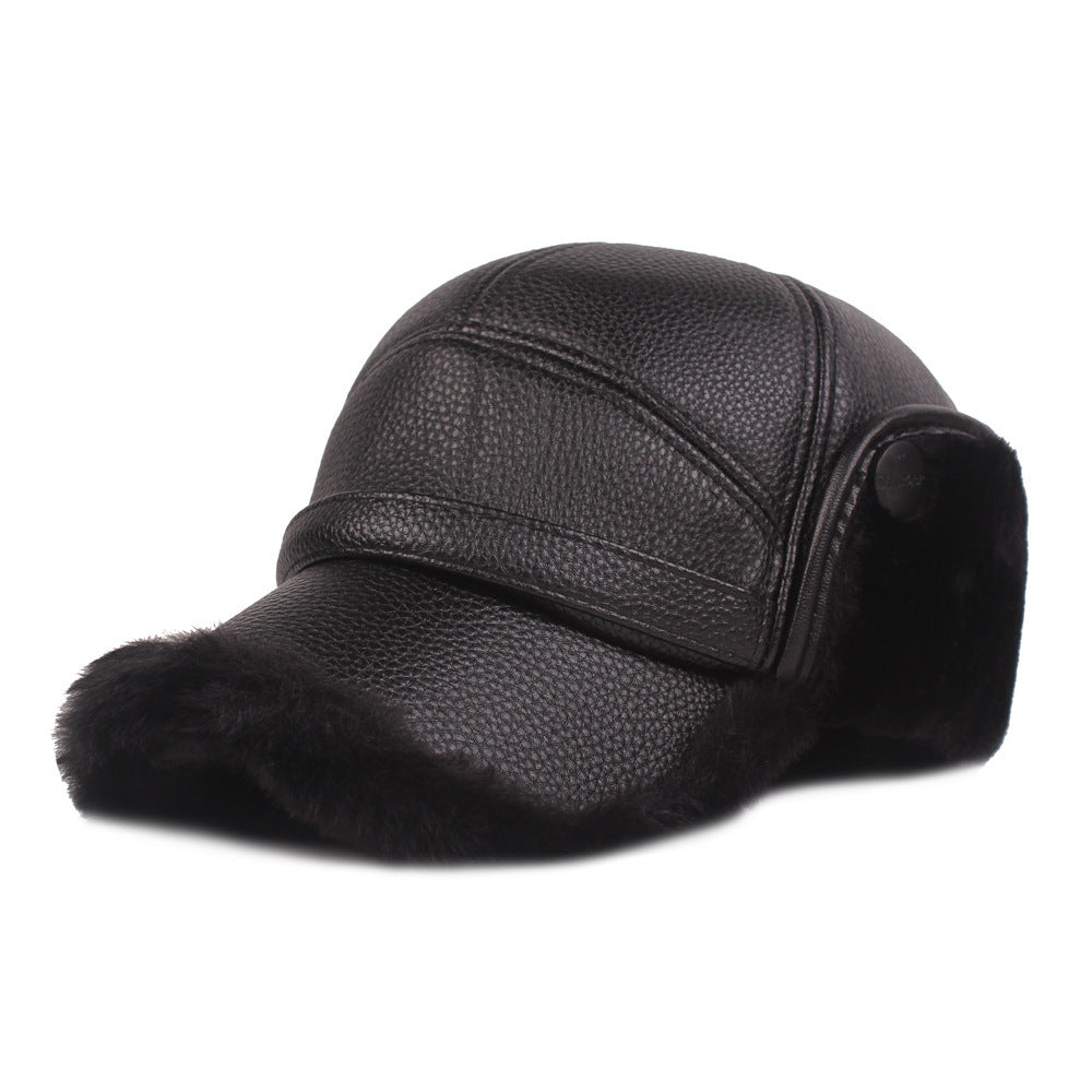 Leather cap men's cap EHAD +