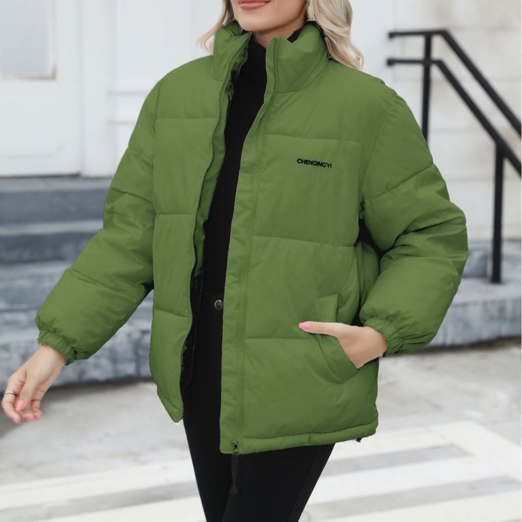 Winter Coat Women Casual Windproof Down Cotton Coat Warm Thickened Jacket Solid Outwear All-match Loose Tops Clothing EHAD +
