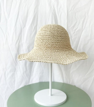 Summer Outing Sunscreen Hat for Women with Foldable Straw Hats Holiday Cool Hat Beach Hat EHAD +