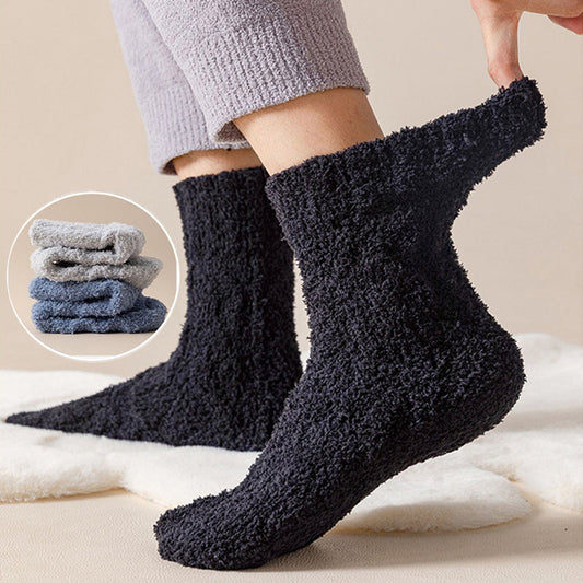 Winter Warm Fuzzy Coral Fleece Socks Women Men Velvet Thickened Home Sleepping Floor Socks EHAD +