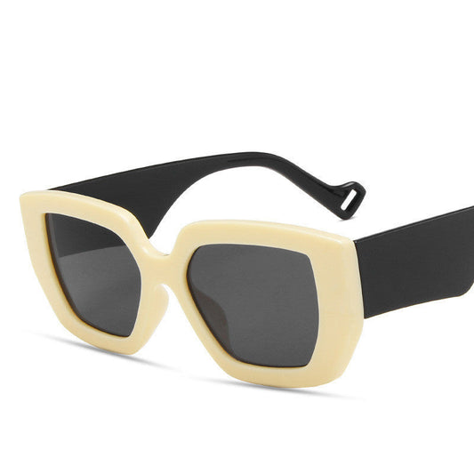 Side Sunglasses Personality Polygon Contrast Sunglasses Retro Sunglasses EHAD +