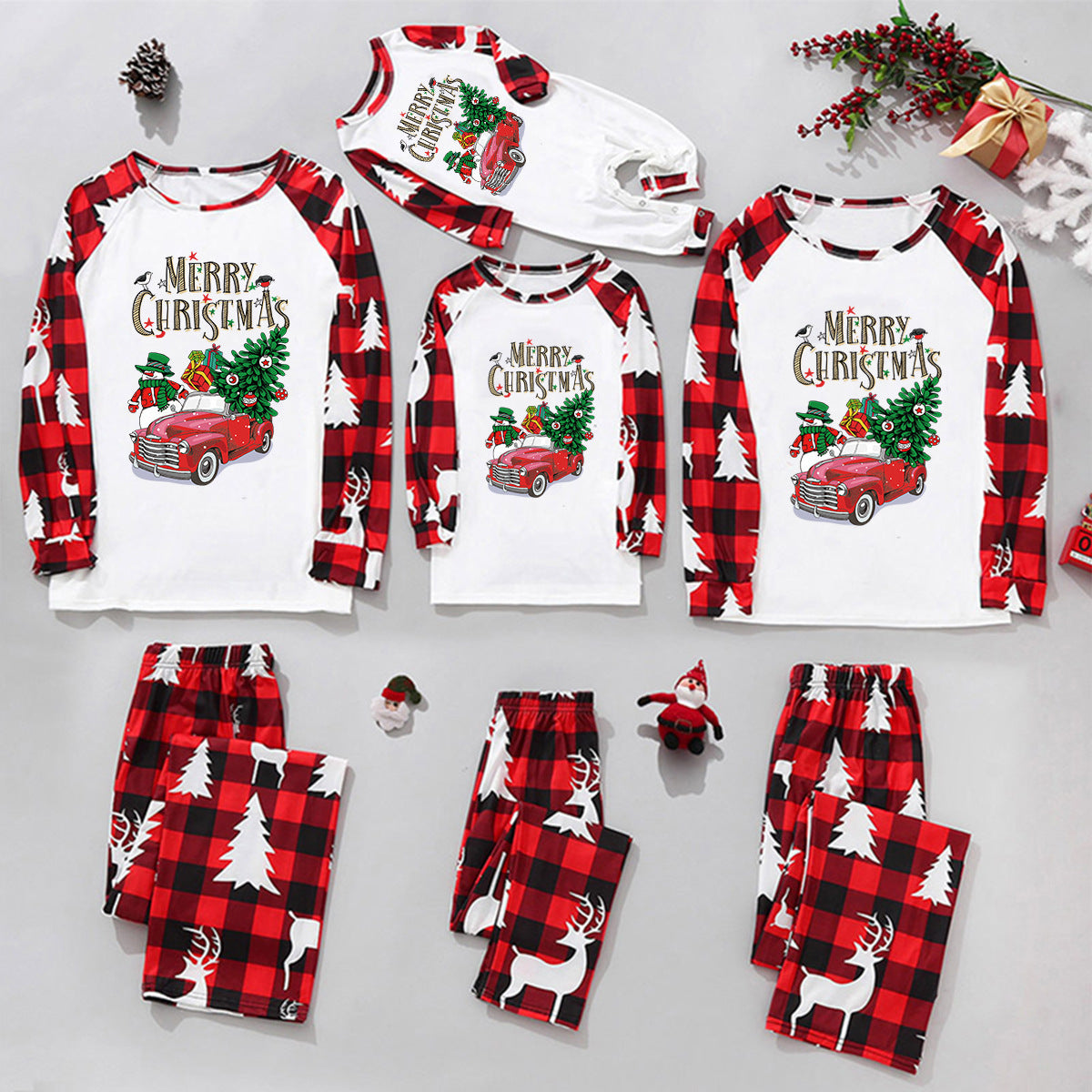Parent Child Home Clothes Christmas Home Clothes EHAD +