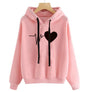 Heart Print Streetwear Hoodies Women Sweatshirt Spring Autumn Long Sleeve Hoodie Clothes EHAD +