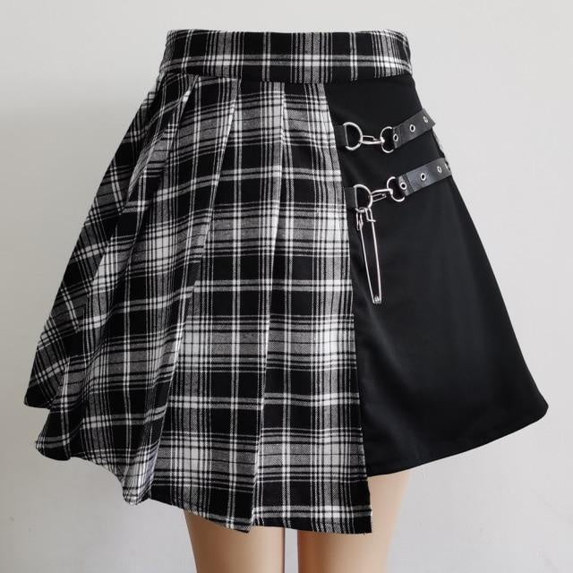 Gothic Pleated Short Skirt Skirt Women EHAD +
