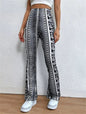 High Elastic Tight Pants Slim Sexy Print Trousers Womens Clothing EHAD +