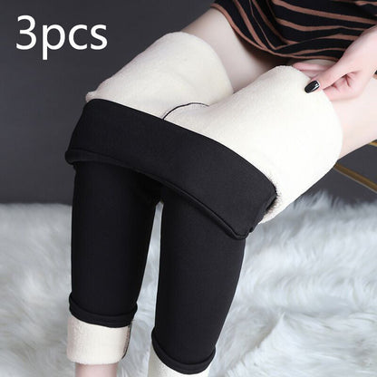 Winter Leggings Warm Thick High Stretch Lamb Cashmere Leggins Skinny Fitness Woman Pants EHAD +