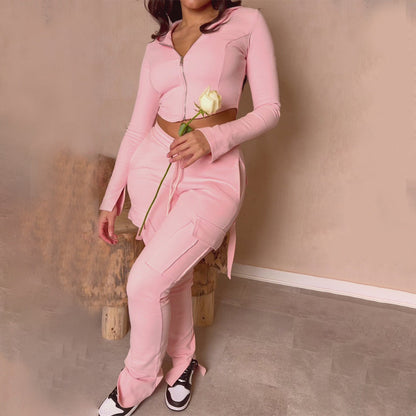 Cargo Pants With Pockets High Waist Drawstring Wide Leg Straight Trousers For Women Overalls EHAD +