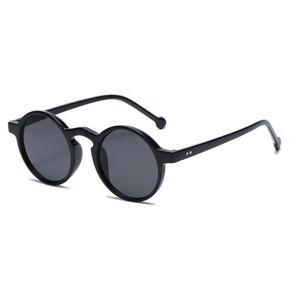 Small Round Frame All Match UV Protection Sunglasses EHAD +