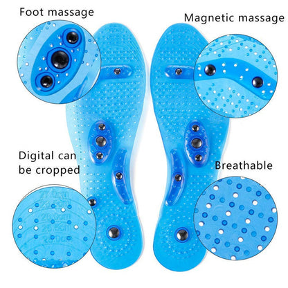 Magnet Magnetic Plus Elastomer Transparent Silicone Massage Insole Health Massage Insole Magnetic Therapy Anti-fatigue EHAD +