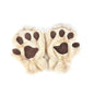 Winter Lovely Half Cover Paw Bear Cat Claw Gloves Short Finger EHAD +