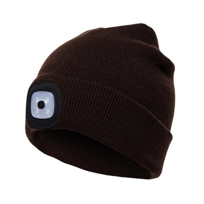 LED Knit Hat Button Cell Type Knitted Hat With Light Glowing EHAD +