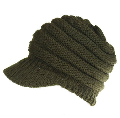 Women Ponytail Beanies Autumn Winter Hats Female Soft Knitting Caps Warm Ladies Skullies EHAD +