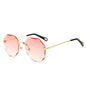 Polygonal Sunglasses Women Rimless Trimmed Sunglasses EHAD +