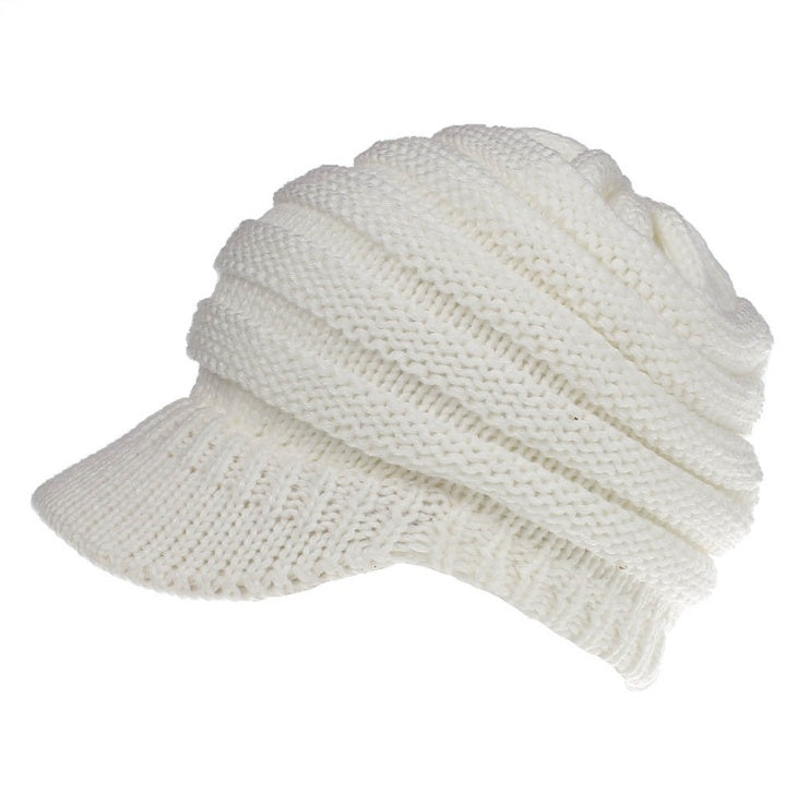 Women Ponytail Beanies Autumn Winter Hats Female Soft Knitting Caps Warm Ladies Skullies EHAD +