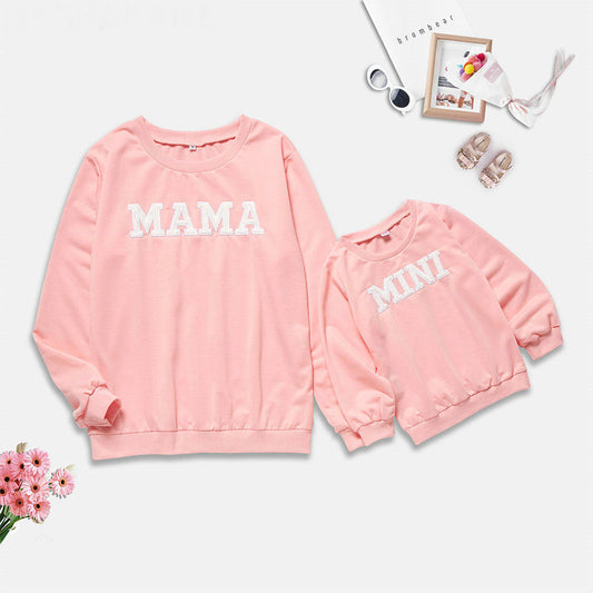 Explosive Letter Printed Sweater Parent-child Sweater EHAD +