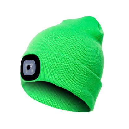 LED Knit Hat Button Cell Type Knitted Hat With Light Glowing EHAD +