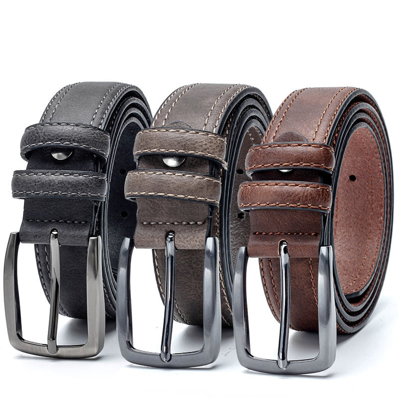 Men Vintage Belts For Jeans Luxury Split Leather Belt Men Famous Belt For Man Designer Belts With Vintage Style EHAD +