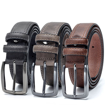 Men Vintage Belts For Jeans Luxury Split Leather Belt Men Famous Belt For Man Designer Belts With Vintage Style EHAD +