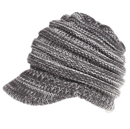 Women Ponytail Beanies Autumn Winter Hats Female Soft Knitting Caps Warm Ladies Skullies EHAD +