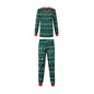 Christmas Print Contrast Color Parent-child Home Service Suit EHAD +