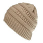 Mixed Color Knitted Wool Hat Ladies Non-labeled Ponytail Hat EHAD +