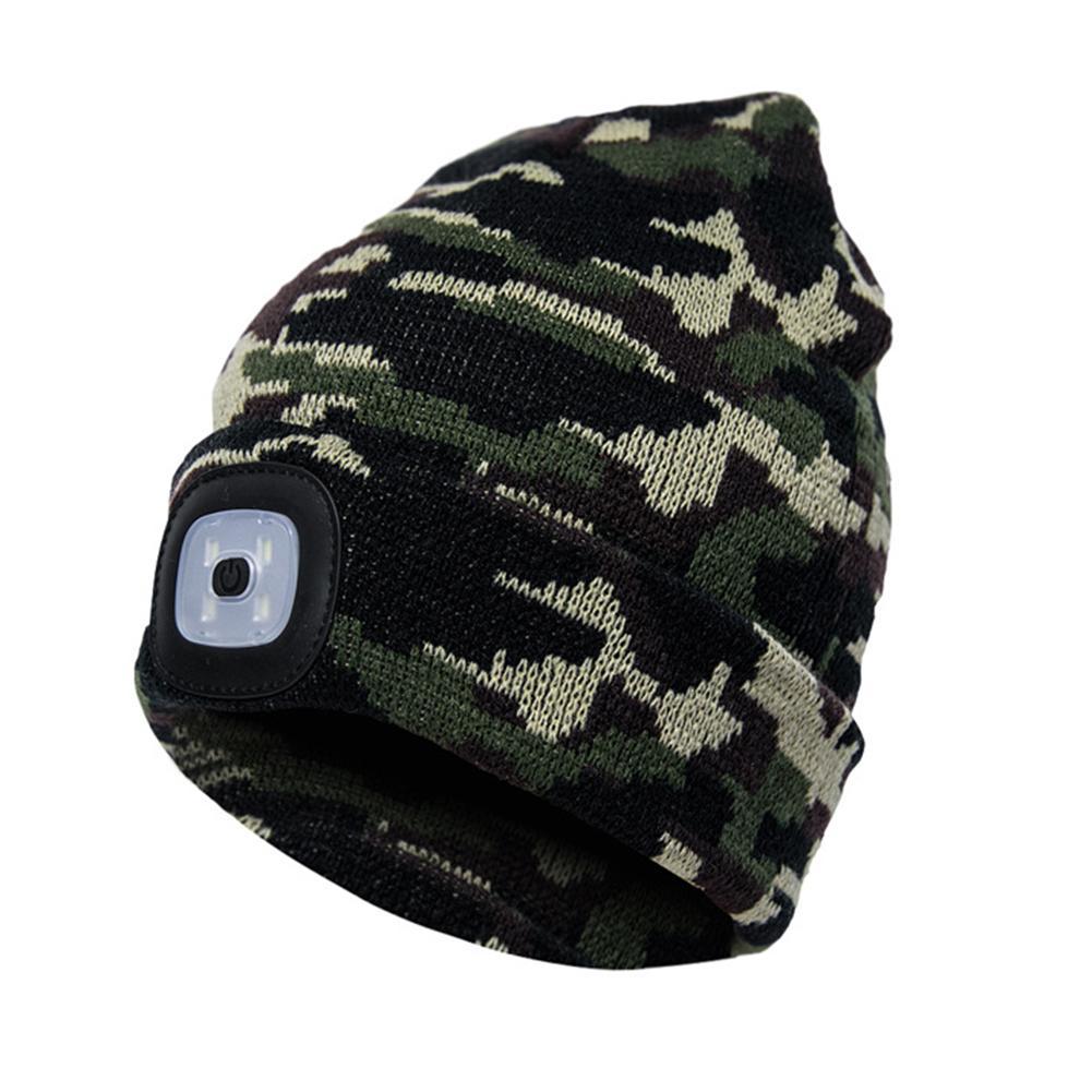 LED Knit Hat Button Cell Type Knitted Hat With Light Glowing EHAD +
