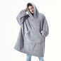 Hoodie Sweatshirt With Big Pocket Tops Sweater Comfortable Loose Double-Sided Fleece Thicker Wearable Blanket EHAD +