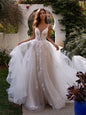 New Slim And Deep V Suspender Light Wedding Dress EHAD +