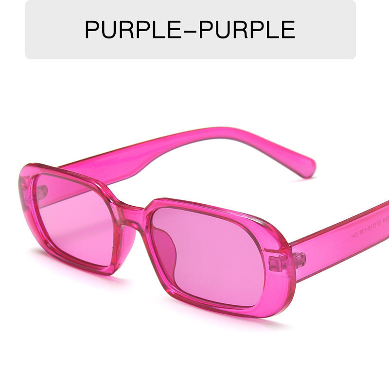 Retro Small Frame Sunglasses Female Candy Color Colorful Fashion Sunglasses EHAD +