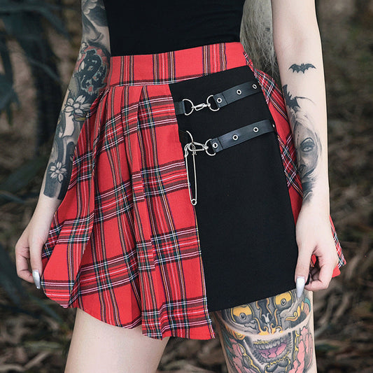 Gothic Pleated Short Skirt Skirt Women EHAD +