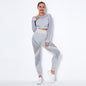 Seamless Knitted Absorbent Yoga Long-Sleeved Suit Yoga Wearsuit EHAD +