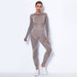 Seamless Knitted Absorbent Yoga Long-Sleeved Suit Yoga Wearsuit EHAD +