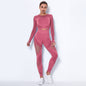 Seamless Knitted Absorbent Yoga Long-Sleeved Suit Yoga Wearsuit EHAD +