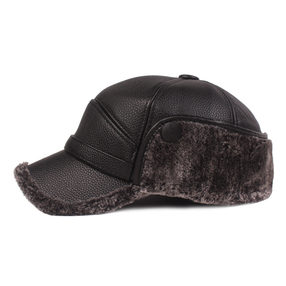 Leather cap men's cap EHAD +