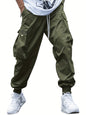 Multi-pocket Cargo Pants Men's Casual Hip-Hop Drawstring Trousers Outdoor Streetwear Sports Pant