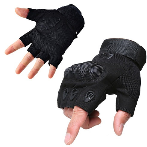 Tactical Gloves Army Military Men Gym Fitness Riding Half Finger Rubber Knuckle Protective Gear Male Tactical Gloves EHAD +