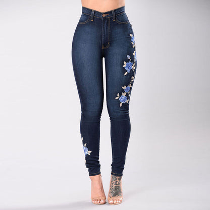 European and American embroidered jeans EHAD +
