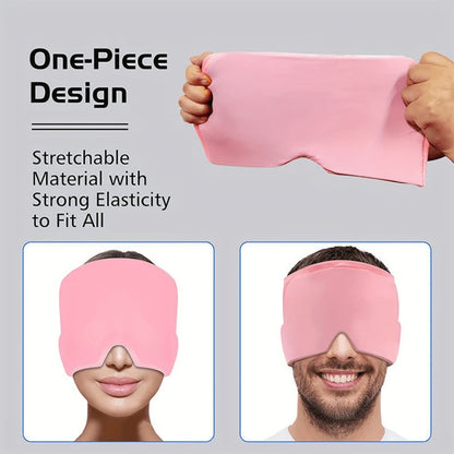 Ice Compress Headache Eye Mask Hat Relief For Migraines, Stress, And Tension Massage Tool EHAD +