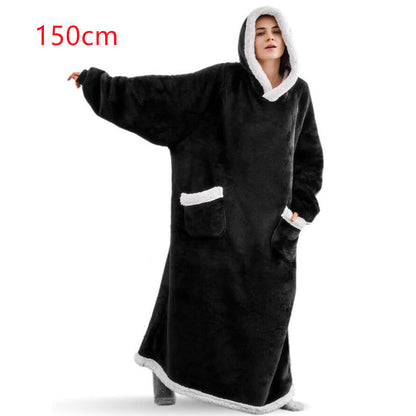 Winter TV Hoodie Blanket Winter Warm Home Clothes Women Men Oversized Pullover With Pockets EHAD +