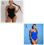 Summer Bikini Backless String Large Size Sexy Solid Color Triangle One-piece Swimsuit Womens Clothing EHAD +