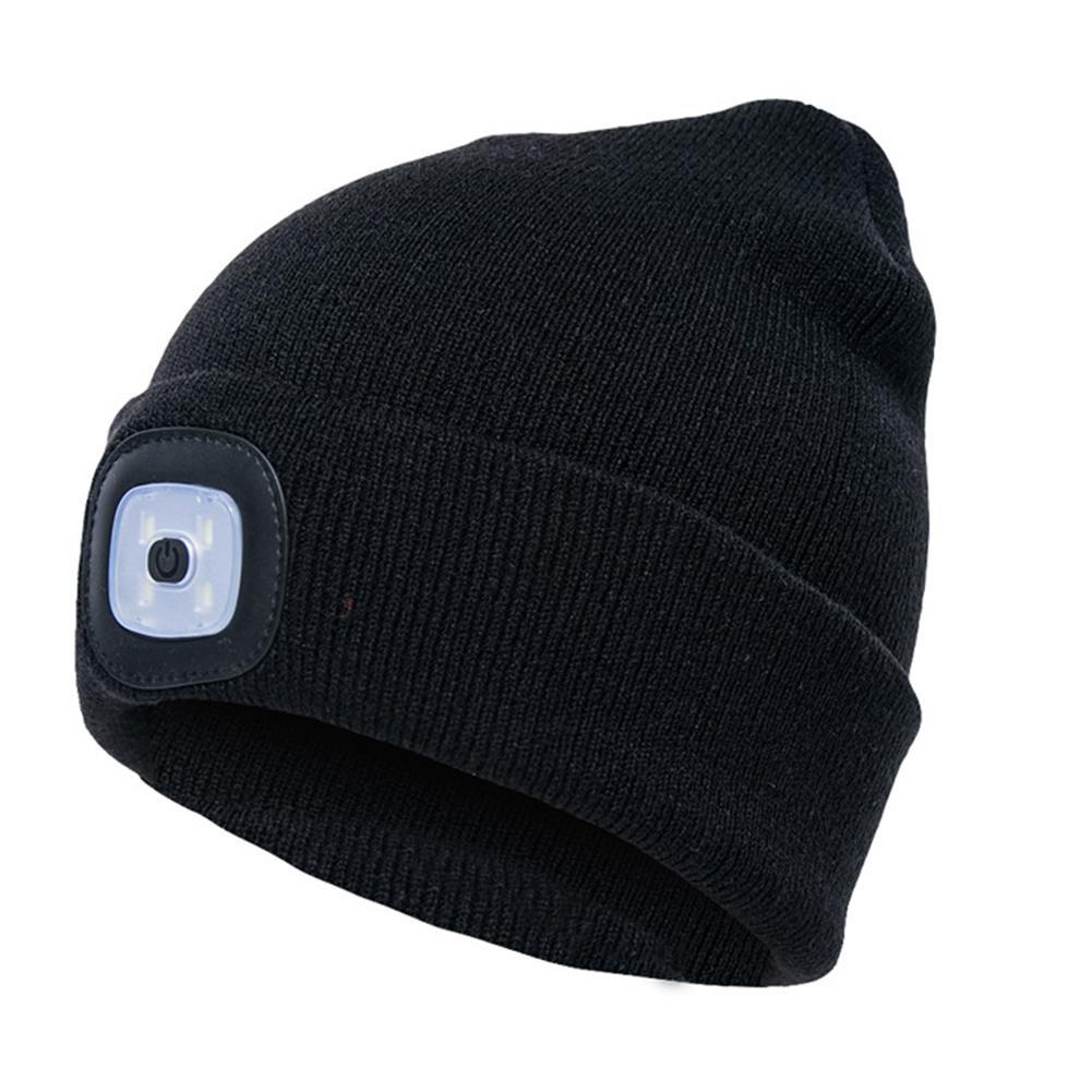 LED Knit Hat Button Cell Type Knitted Hat With Light Glowing EHAD +