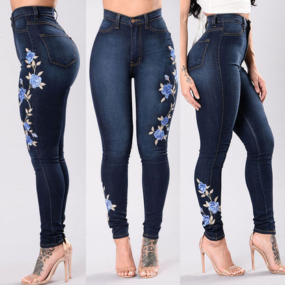 European and American embroidered jeans EHAD +