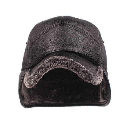 Leather cap men's cap EHAD +