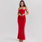 Slim Tube Top Long Dress Sexy Fashion Bandeau Backless Party Evening Dresses For Women Clothing EHAD +