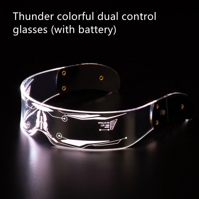 LED Luminous Glasses Party Bar Disco Punk Glasses Futuristic Style Festival Goggles Decoration Gifts EHAD +