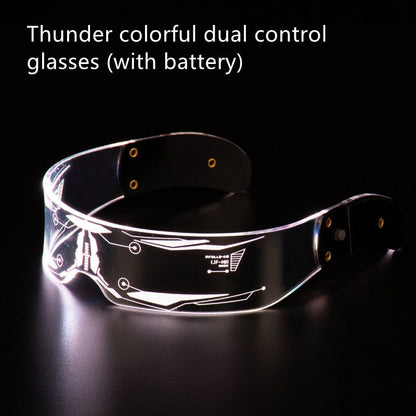 LED Luminous Glasses Party Bar Disco Punk Glasses Futuristic Style Festival Goggles Decoration Gifts EHAD +