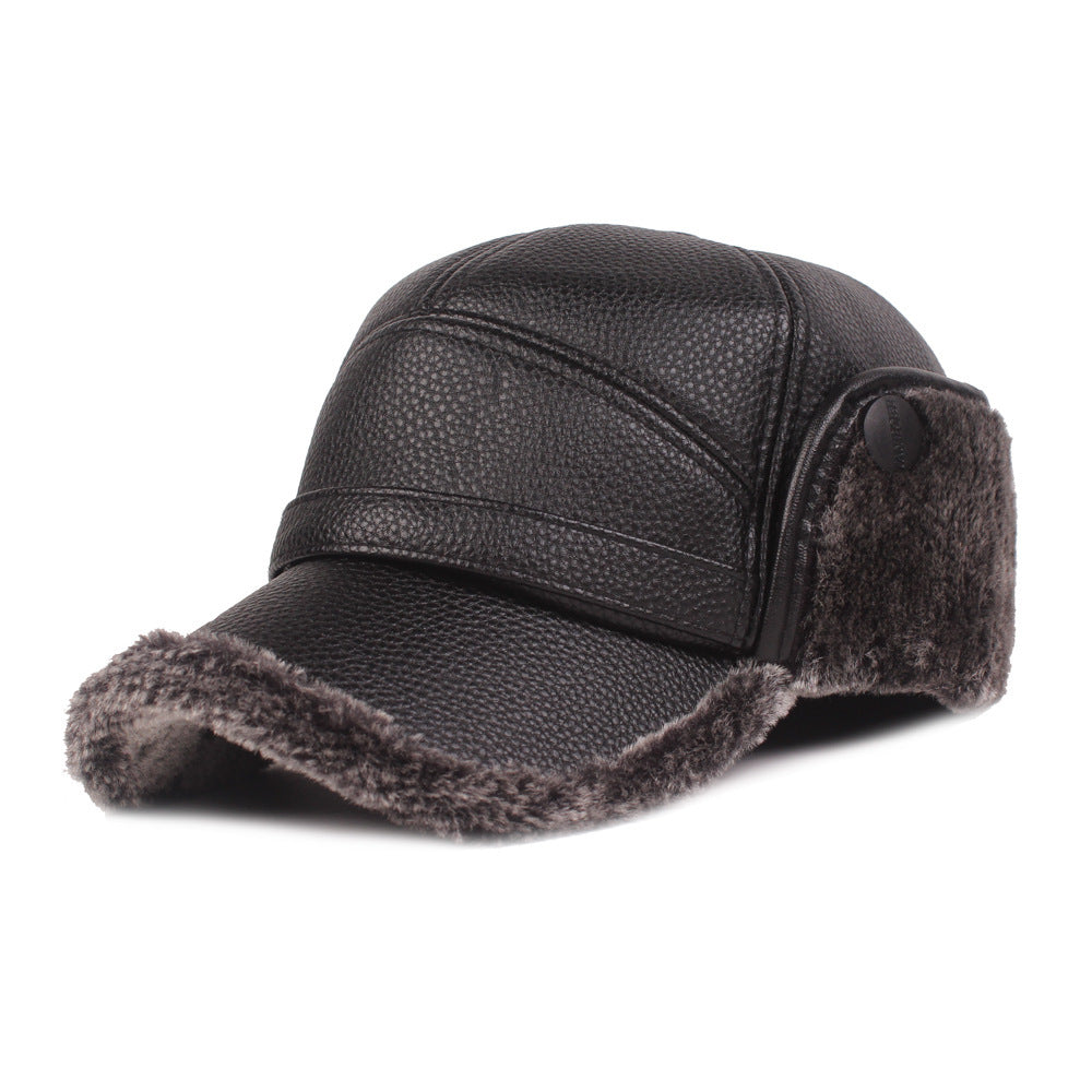 Leather cap men's cap EHAD +
