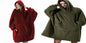 Hoodie Sweatshirt With Big Pocket Tops Sweater Comfortable Loose Double-Sided Fleece Thicker Wearable Blanket EHAD +